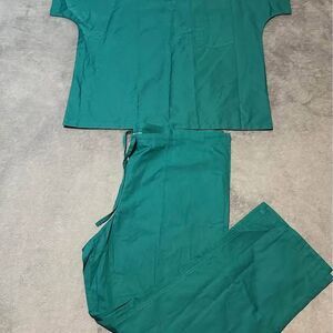 NEW Scrub Zone Green Unisex Uniform Scrubs Top & Pants Set